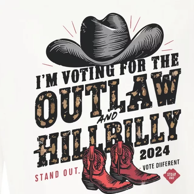 Im Voting For The Outlaw And The Hillbilly 2024 Retro Cropped Pullover Crew