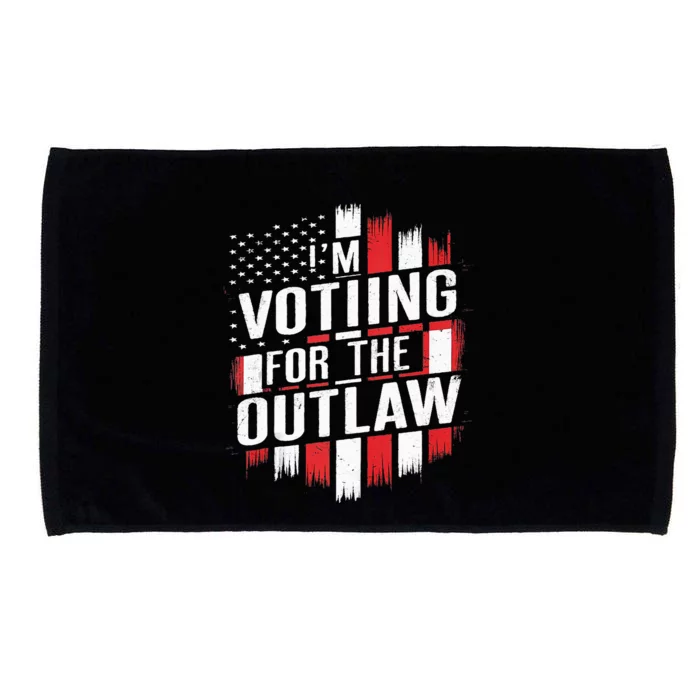 IM Voting For The Outlaw Wanted For President Microfiber Hand Towel