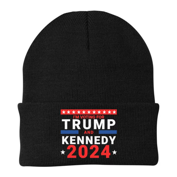 IM Voting For Trump And Kennedy 2024 Knit Cap Winter Beanie