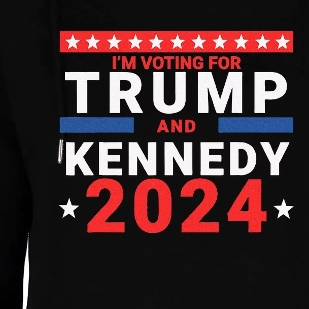 IM Voting For Trump And Kennedy 2024 Womens Funnel Neck Pullover Hood