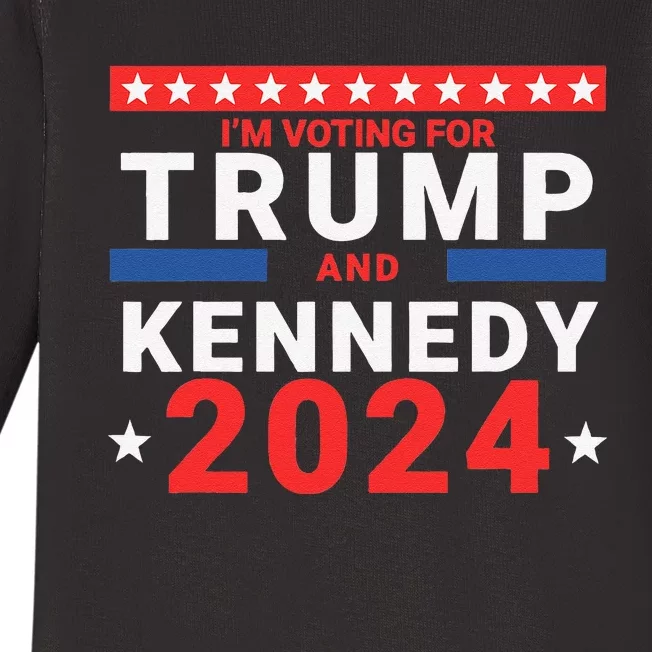 IM Voting For Trump And Kennedy 2024 Baby Long Sleeve Bodysuit