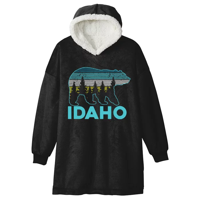 Idaho Vintage Grizzly Bear Souvenir Gift Hooded Wearable Blanket