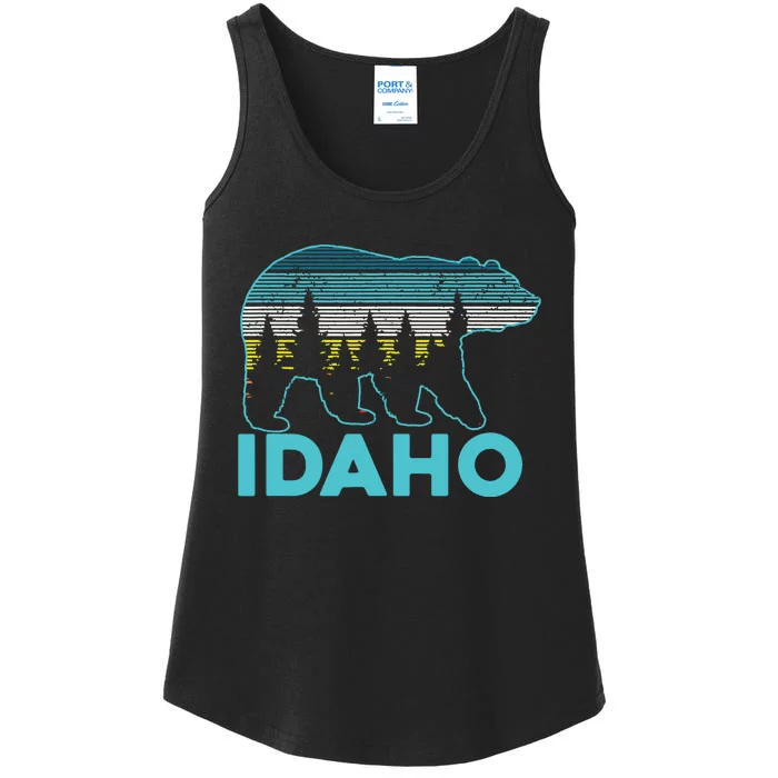 Idaho Vintage Grizzly Bear Souvenir Gift Ladies Essential Tank