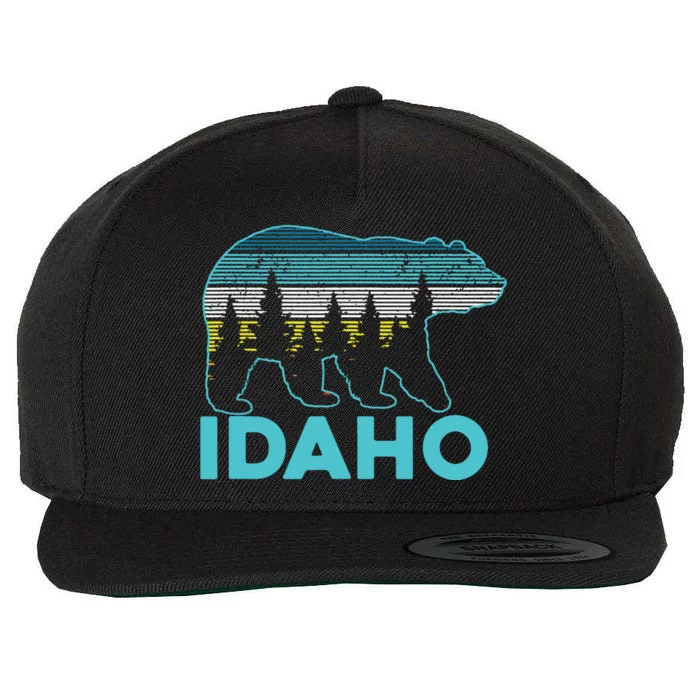 Idaho Vintage Grizzly Bear Souvenir Gift Wool Snapback Cap