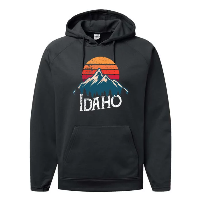 Idaho Vintage Gift Performance Fleece Hoodie