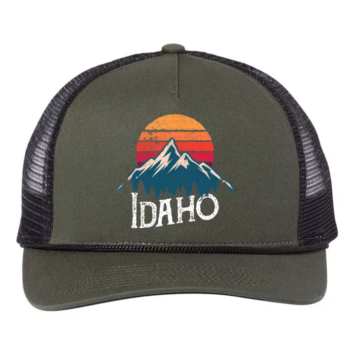 Idaho Vintage Gift Retro Rope Trucker Hat Cap