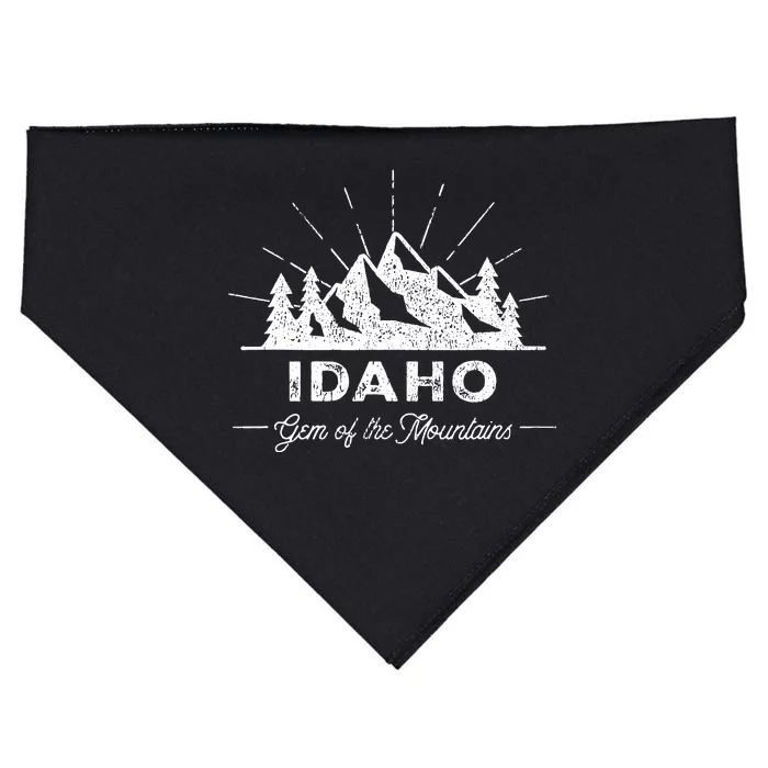 Idaho Vintage Hiking Retro USA-Made Doggie Bandana