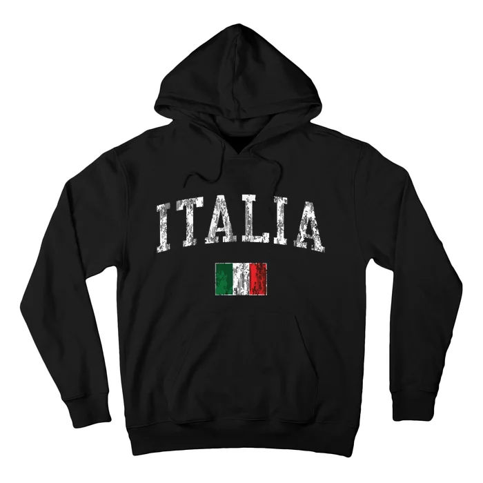 Italy Vintage Italia Sports Design Italian Flag Tee Hoodie