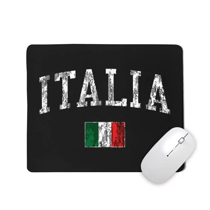 Italy Vintage Italia Sports Design Italian Flag Tee Mousepad