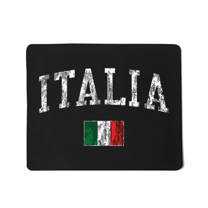 Italy Vintage Italia Sports Design Italian Flag Tee Mousepad