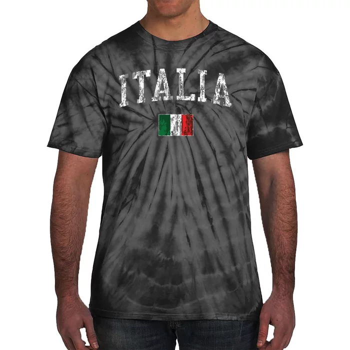 Italy Vintage Italia Sports Design Italian Flag Tee Tie-Dye T-Shirt