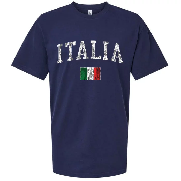 Italy Vintage Italia Sports Design Italian Flag Tee Sueded Cloud Jersey T-Shirt