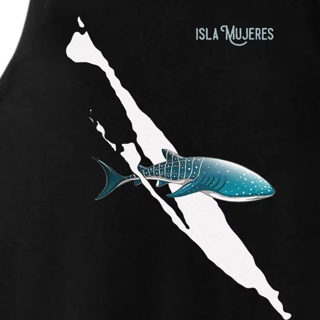 Isla Vibes Isla Mujeres Mexico Swimming With Whale Sharks Ladies Tri-Blend Wicking Tank