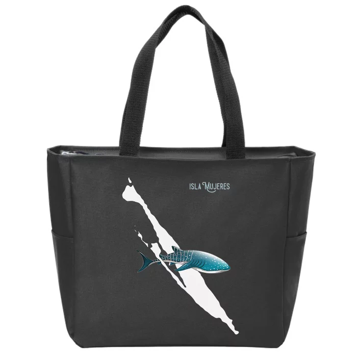 Isla Vibes Isla Mujeres Mexico Swimming With Whale Sharks Zip Tote Bag