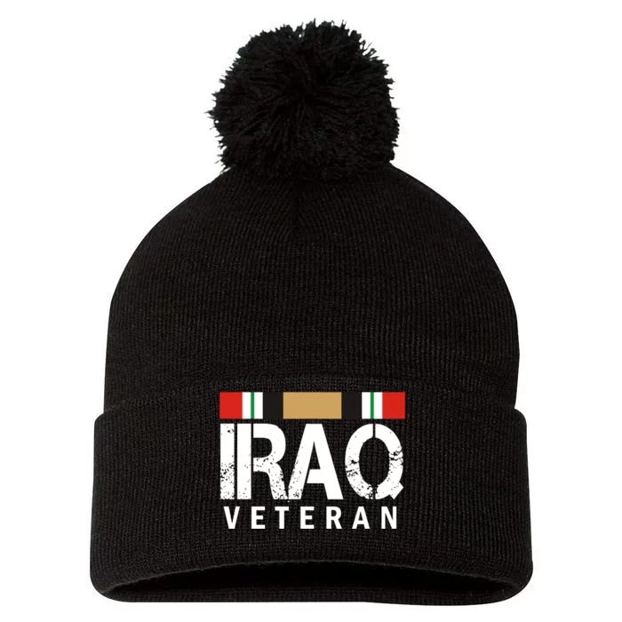 Iraq Veteran Pom Pom 12in Knit Beanie