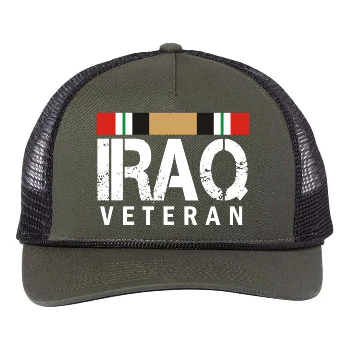 Iraq Veteran Retro Rope Trucker Hat Cap