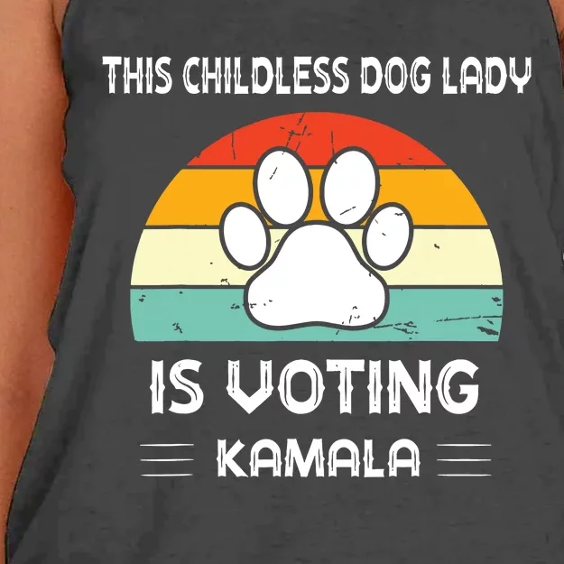 Is Voting Kamala Dog Ladies Women's Knotted Racerback Tank