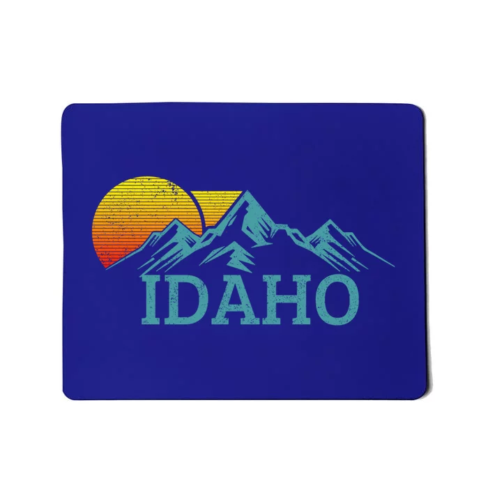 Idaho Vintage Mountains Sunset Hiking Nature Souvenir Gift Mousepad