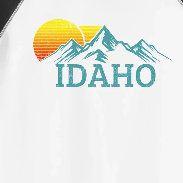 Idaho Vintage Mountains Sunset Hiking Nature Souvenir Gift Toddler Fine Jersey T-Shirt