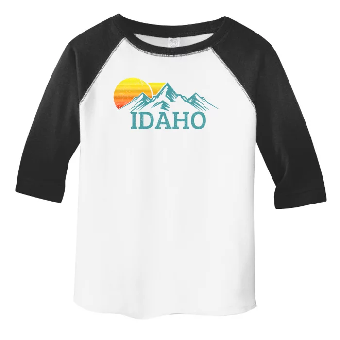 Idaho Vintage Mountains Sunset Hiking Nature Souvenir Gift Toddler Fine Jersey T-Shirt