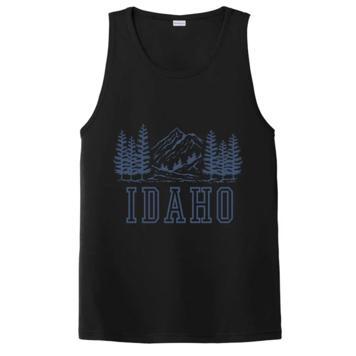 Idaho Vintage Mountain Graphic Gift Performance Tank