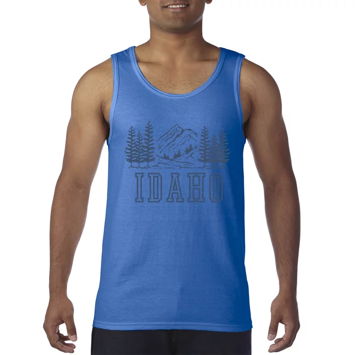 Idaho Vintage Mountain Graphic Gift Tank Top