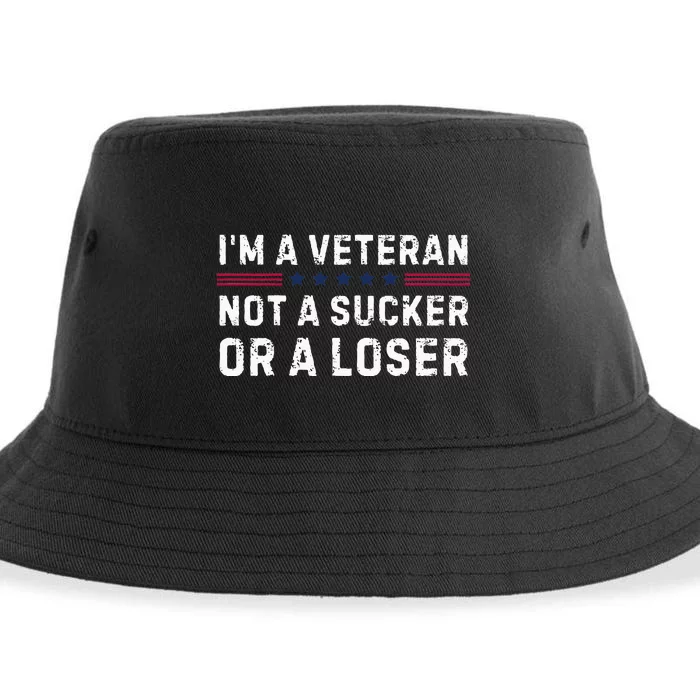 IM Veteran Not A Sucker Or A Loser Sustainable Bucket Hat