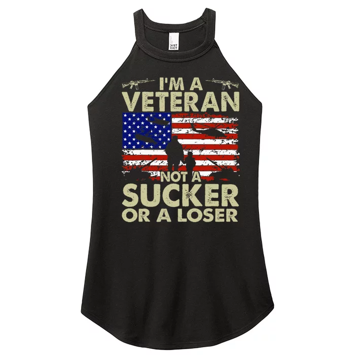 IM Veteran Not A Sucker Or A Loser Women’s Perfect Tri Rocker Tank