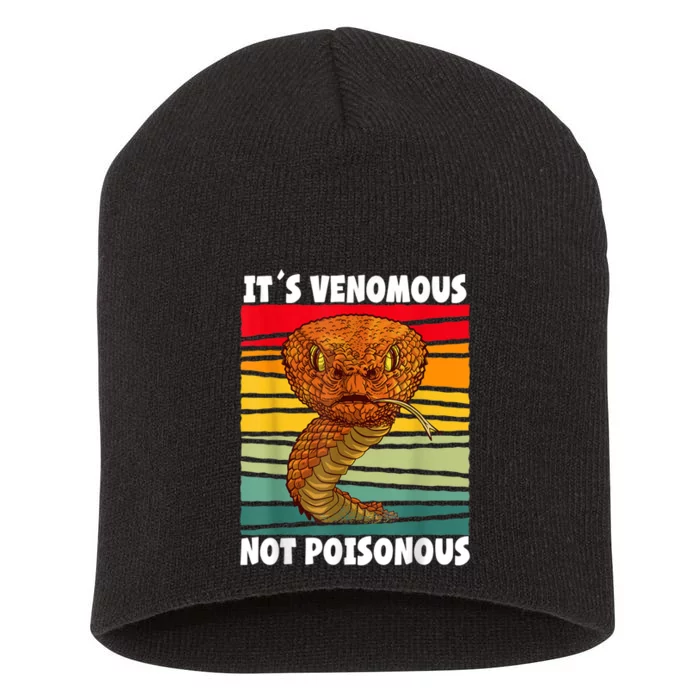 It´s Venomous Not Poisonous Retro Reptile Snake Short Acrylic Beanie