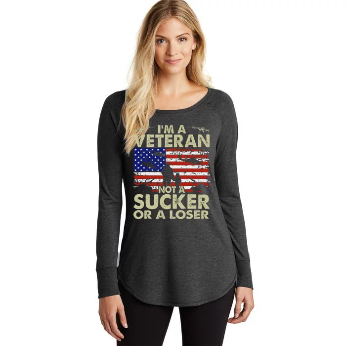 IM Veteran Not A Sucker Or A Loser Women's Perfect Tri Tunic Long Sleeve Shirt