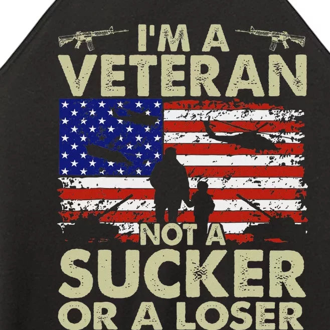 IM Veteran Not A Sucker Or A Loser Women’s Perfect Tri Rocker Tank