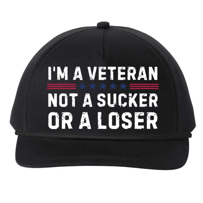 IM Veteran Not A Sucker Or A Loser Snapback Five-Panel Rope Hat