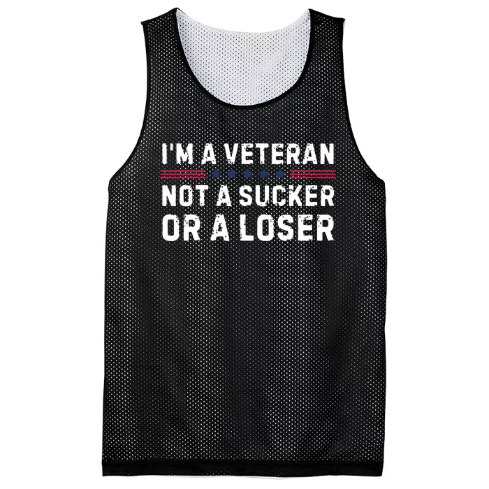 IM Veteran Not A Sucker Or A Loser Mesh Reversible Basketball Jersey Tank