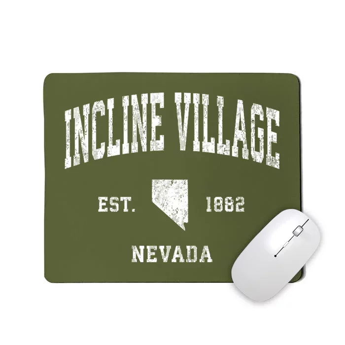 Incline Village Nevada Nv Vintage Athletic Mousepad