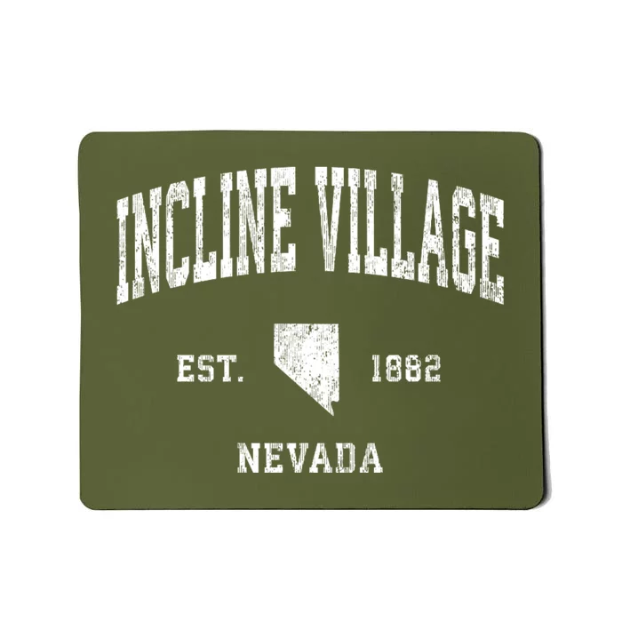 Incline Village Nevada Nv Vintage Athletic Mousepad