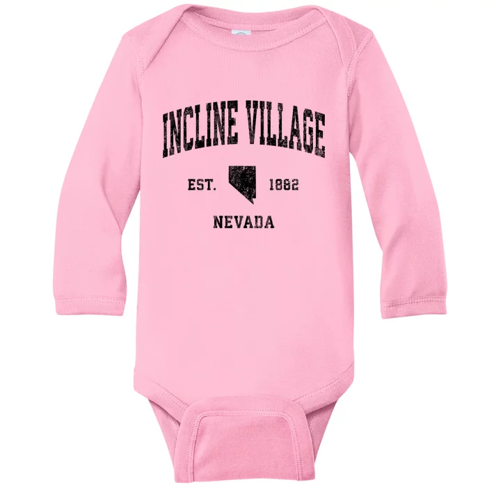 Incline Village Nevada Nv Vintage Athletic Baby Long Sleeve Bodysuit