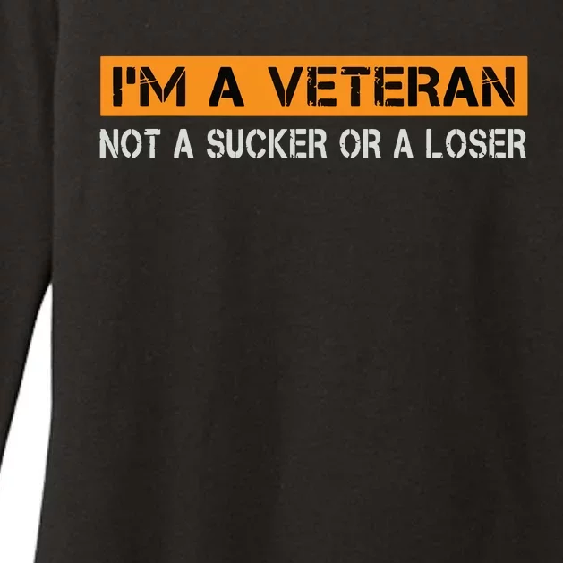 IM Veteran Not A Sucker Or A Loser Dad Papa Grandpa Gifts Womens CVC Long Sleeve Shirt