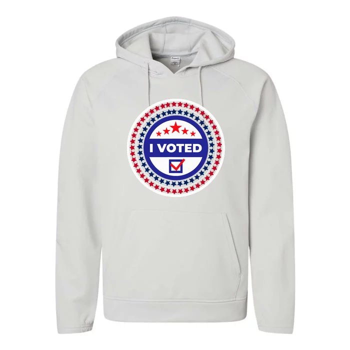 I Voted Nov 2024 Usa Elections Pro Democracy Performance Fleece Hoodie