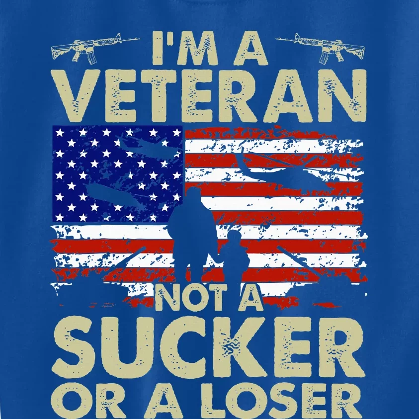 IM Veteran Not A Sucker Or A Loser Kids Sweatshirt