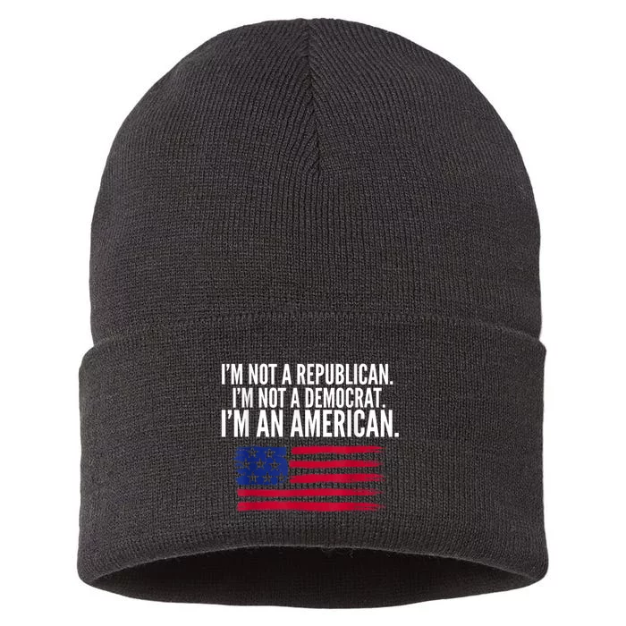 Independent Voter Not Republican Not Democrat American Sustainable Knit Beanie