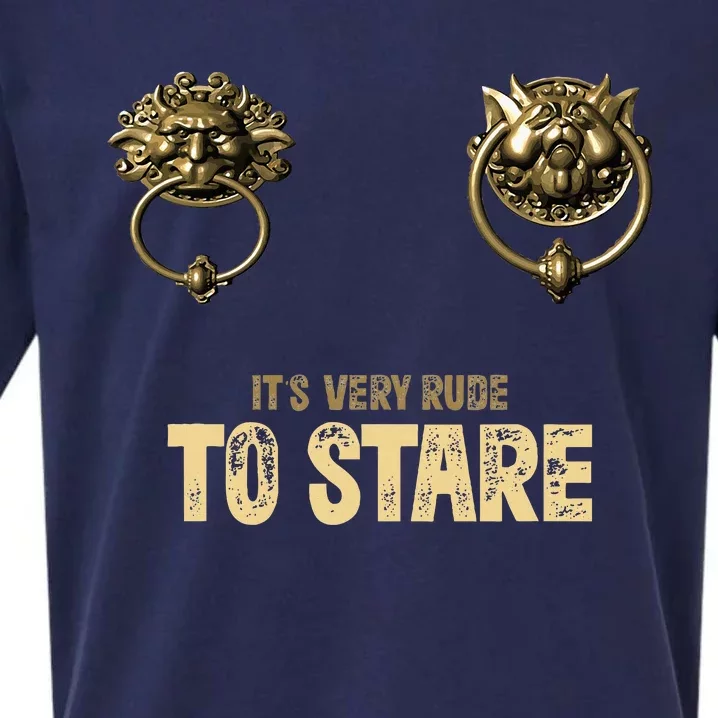 ItS Very Rude To Stare Labyrinth Door Knocker Sueded Cloud Jersey T-Shirt