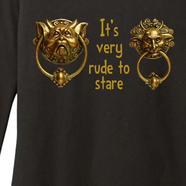 It's Very Rude To Stare Labyrinth Knockers Gift Womens CVC Long Sleeve Shirt