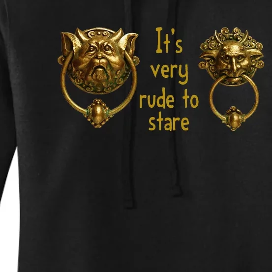 It's Very Rude To Stare Labyrinth Knockers Gift Women's Pullover Hoodie