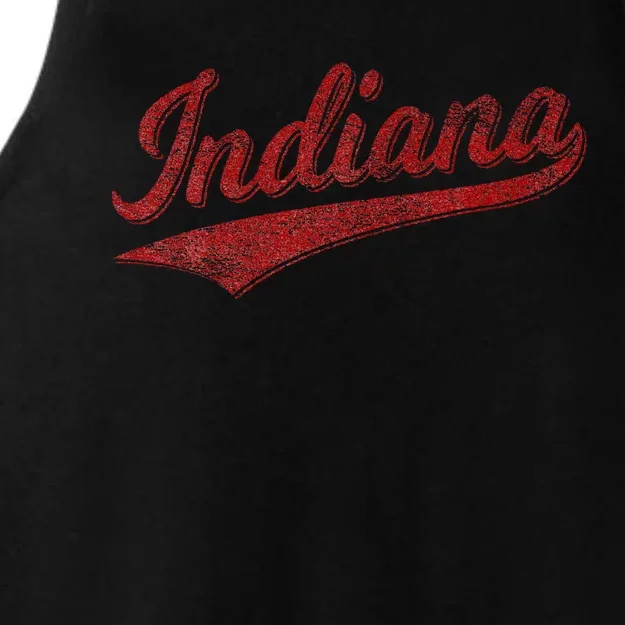 Indiana Varsity Script Classics Sports Jersey Ladies Tri-Blend Wicking Tank