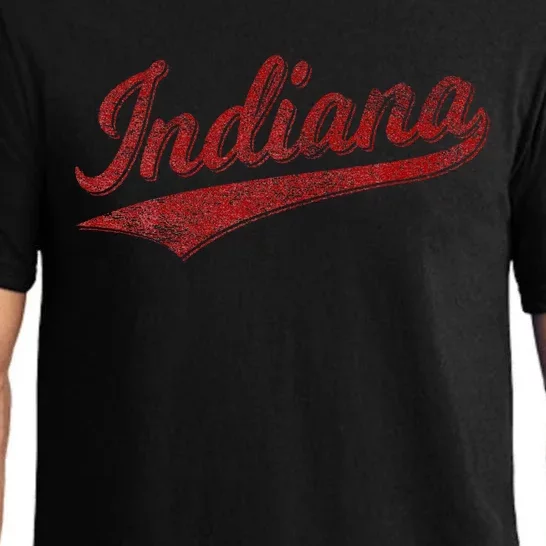 Indiana Varsity Script Classics Sports Jersey Pajama Set