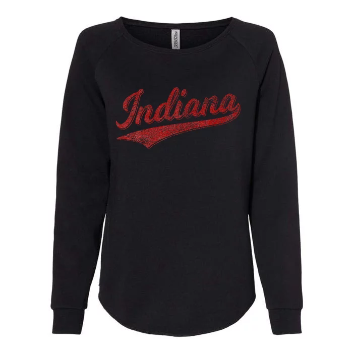 Indiana Varsity Script Classics Sports Jersey Womens California Wash Sweatshirt