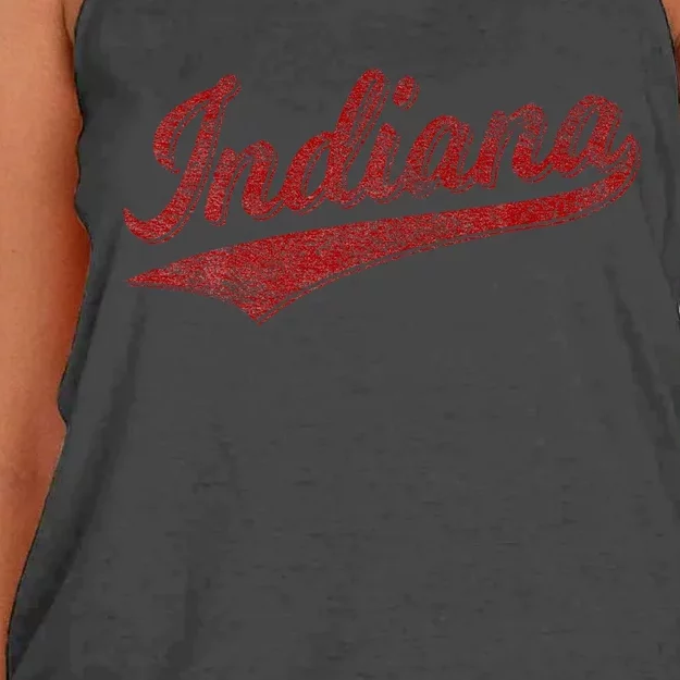 Indiana Varsity Script Classics Sports Jersey Women's Knotted Racerback Tank