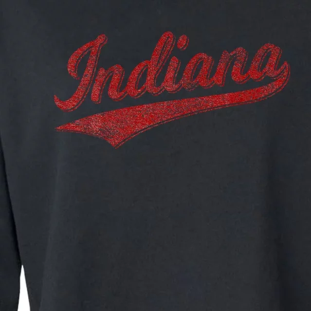 Indiana Varsity Script Classics Sports Jersey Cropped Pullover Crew