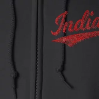 Indiana Varsity Script Classics Sports Jersey Full Zip Hoodie