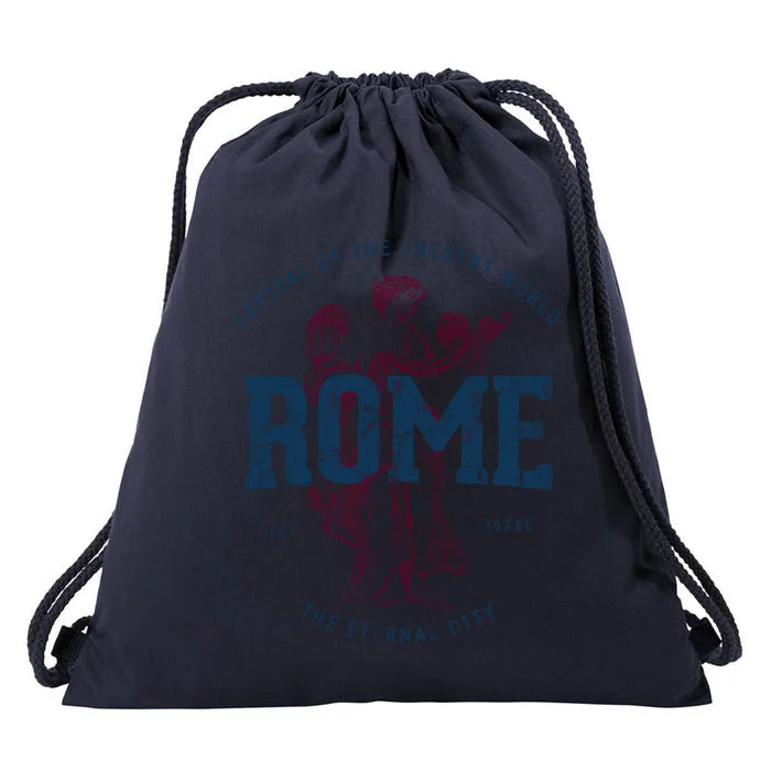 Italy Vacation Souvenir Vintage Rome Gift Drawstring Bag